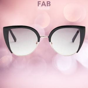 Torrid | GOLD-TONE METAL & BLACK CAT EYE SUNGLASSES